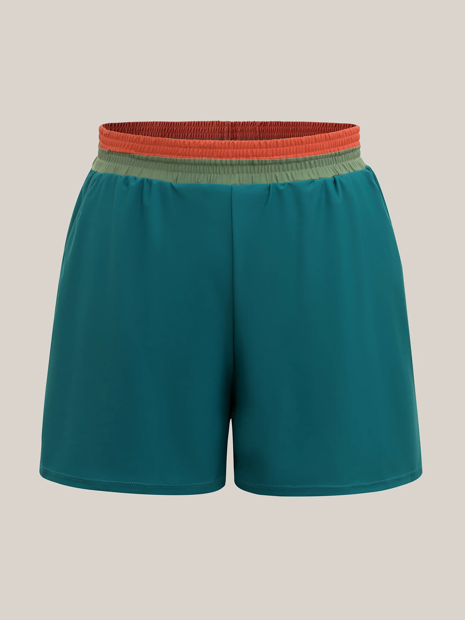 Colorful Waistband Pockets Swim Bottoms - Image 6