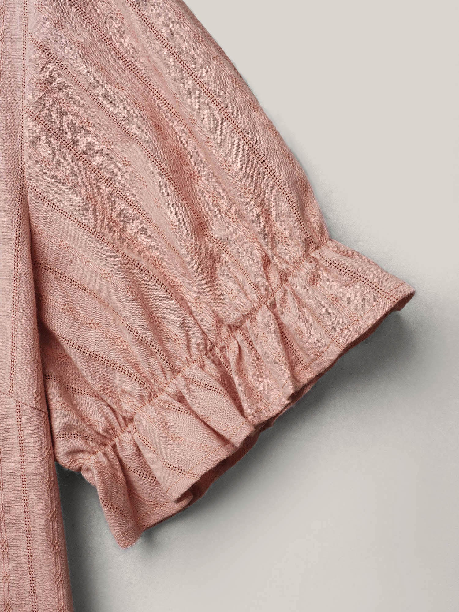 Cotton Square Neck Ruffled Sleeve Shirt - Image 6