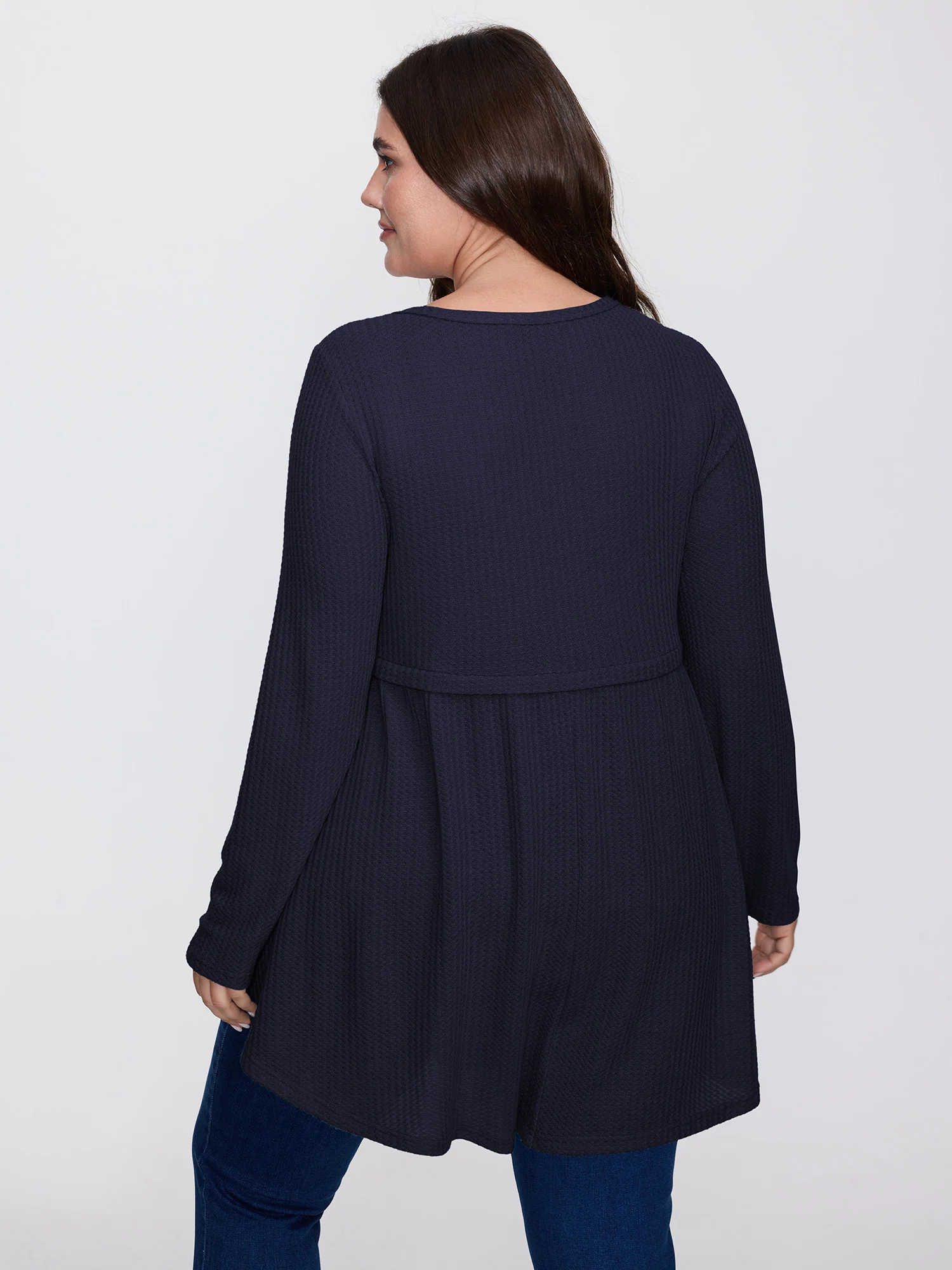 Layered V-Neck Fit and Flare Knit Top - Image 19
