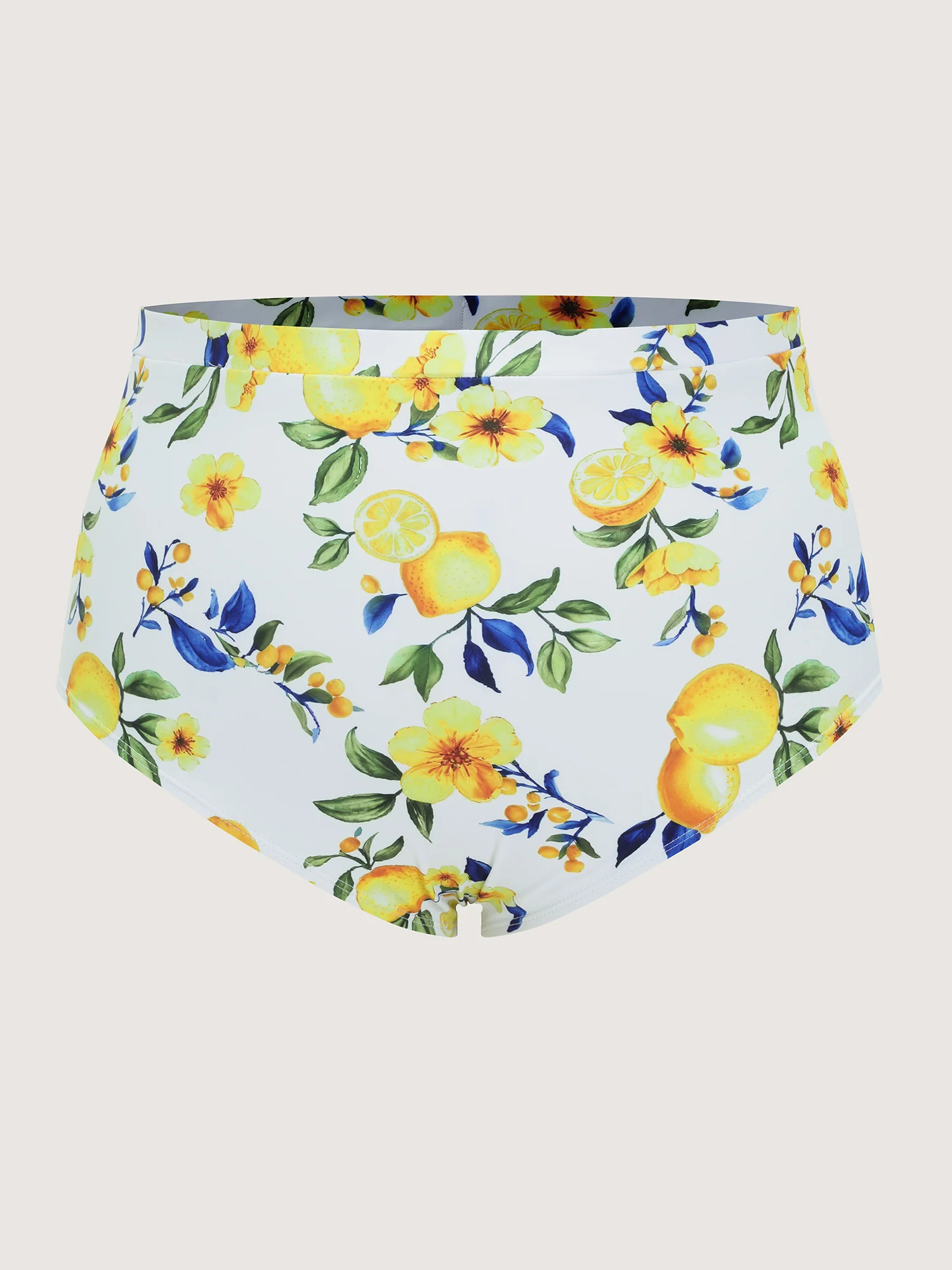 Lemon Print Pockets Fit And Flare Swim Dress - Image 9