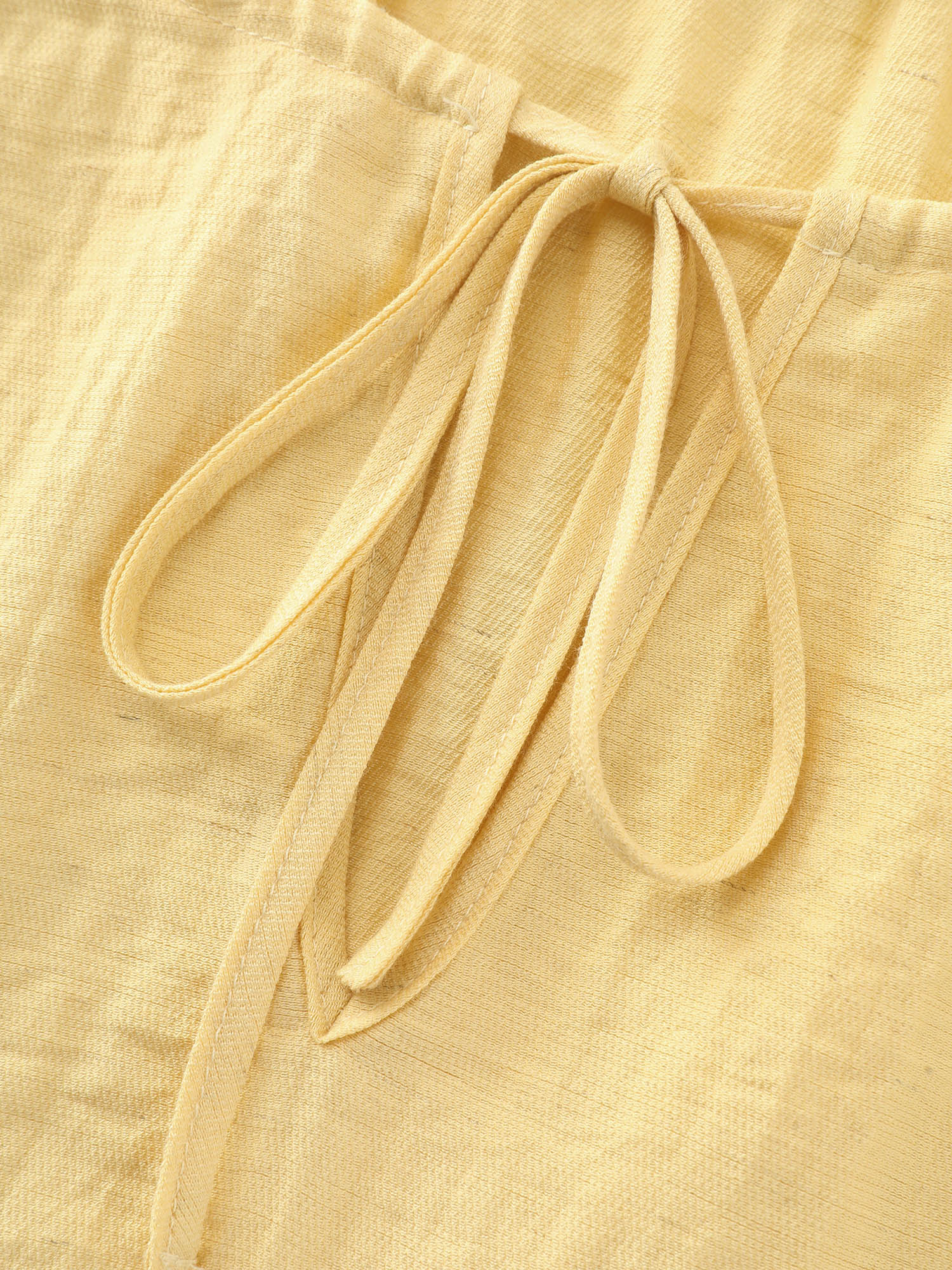 Linen Blend Halter Neckline Tank Top - Image 6