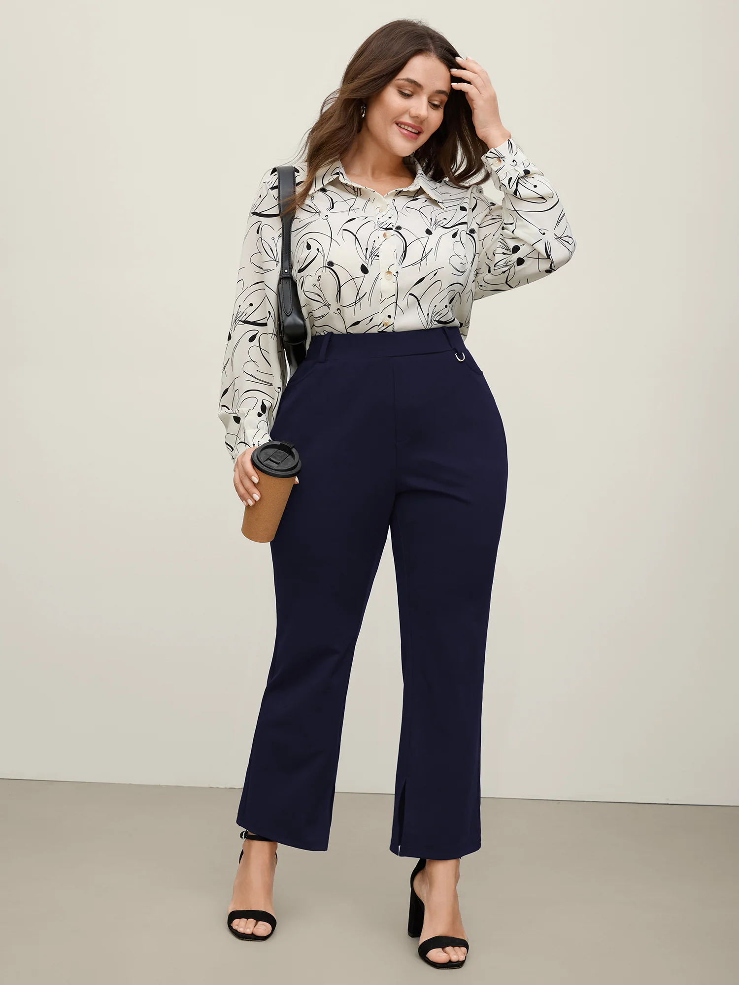 Pull-On Solid Bootcut Pants - Image 2