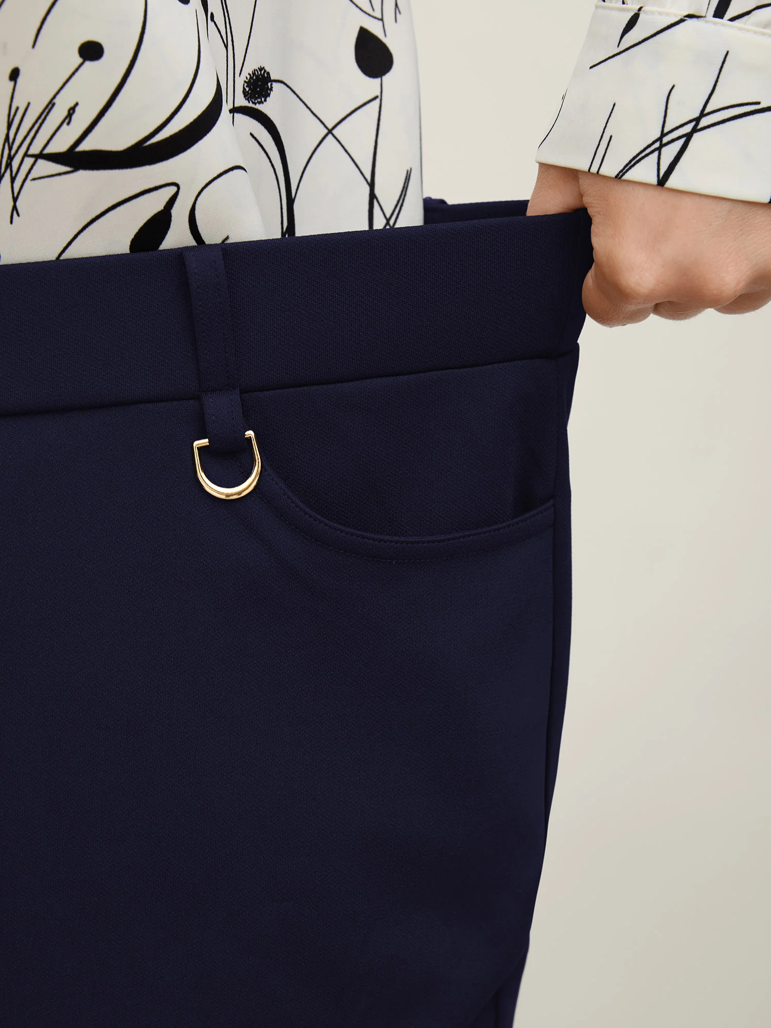 Pull-On Solid Bootcut Pants - Image 3