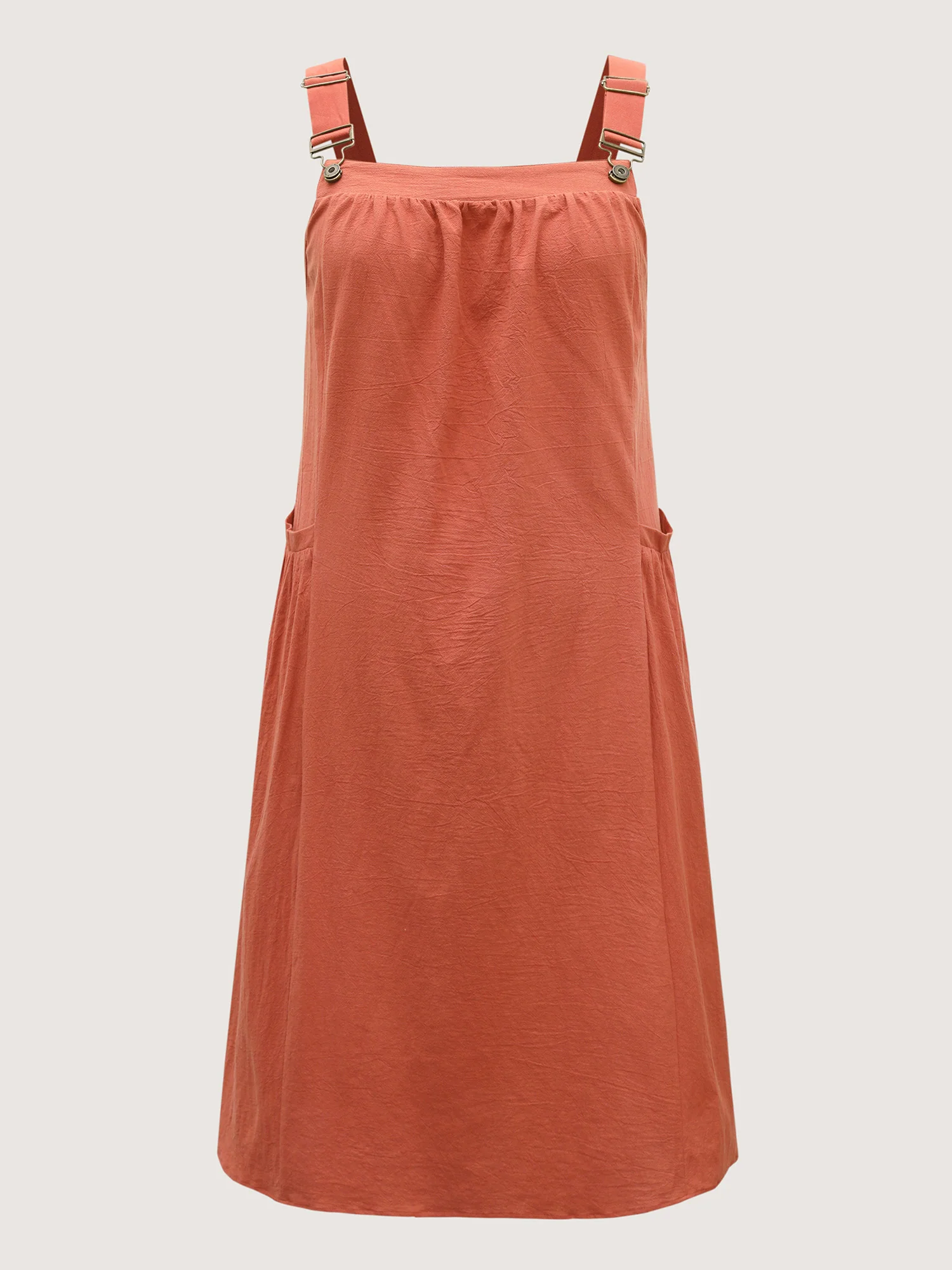 Pure Cotton Pleated Pockets Midi Dress - Image 30