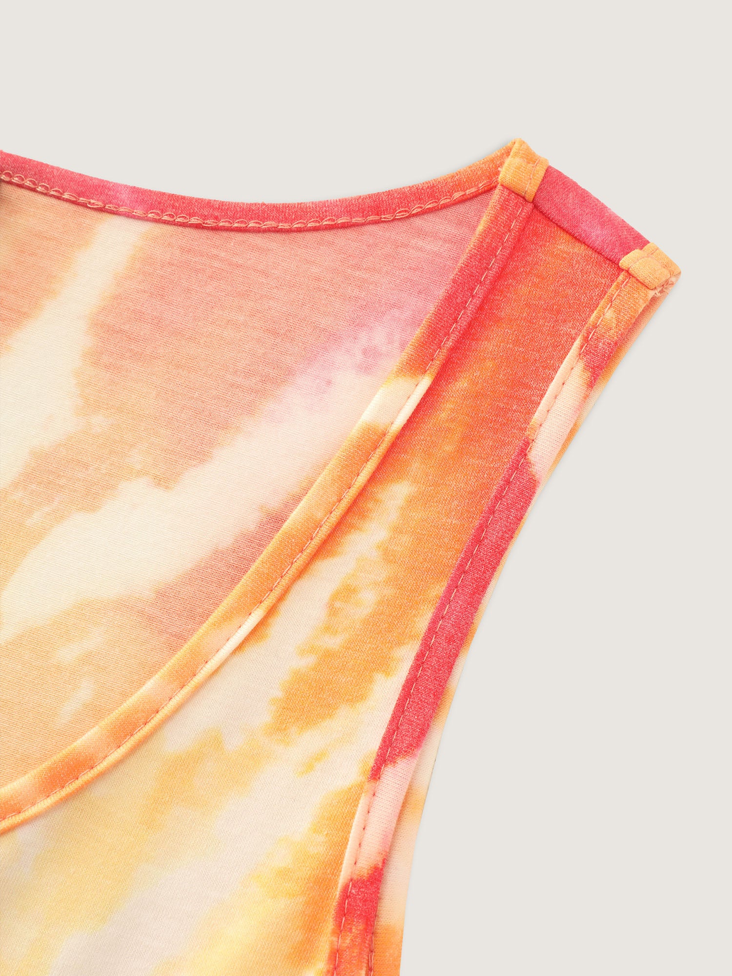 Stretchy Tie-Dye Effect Sleeveless Mini Knit Dress - Image 7