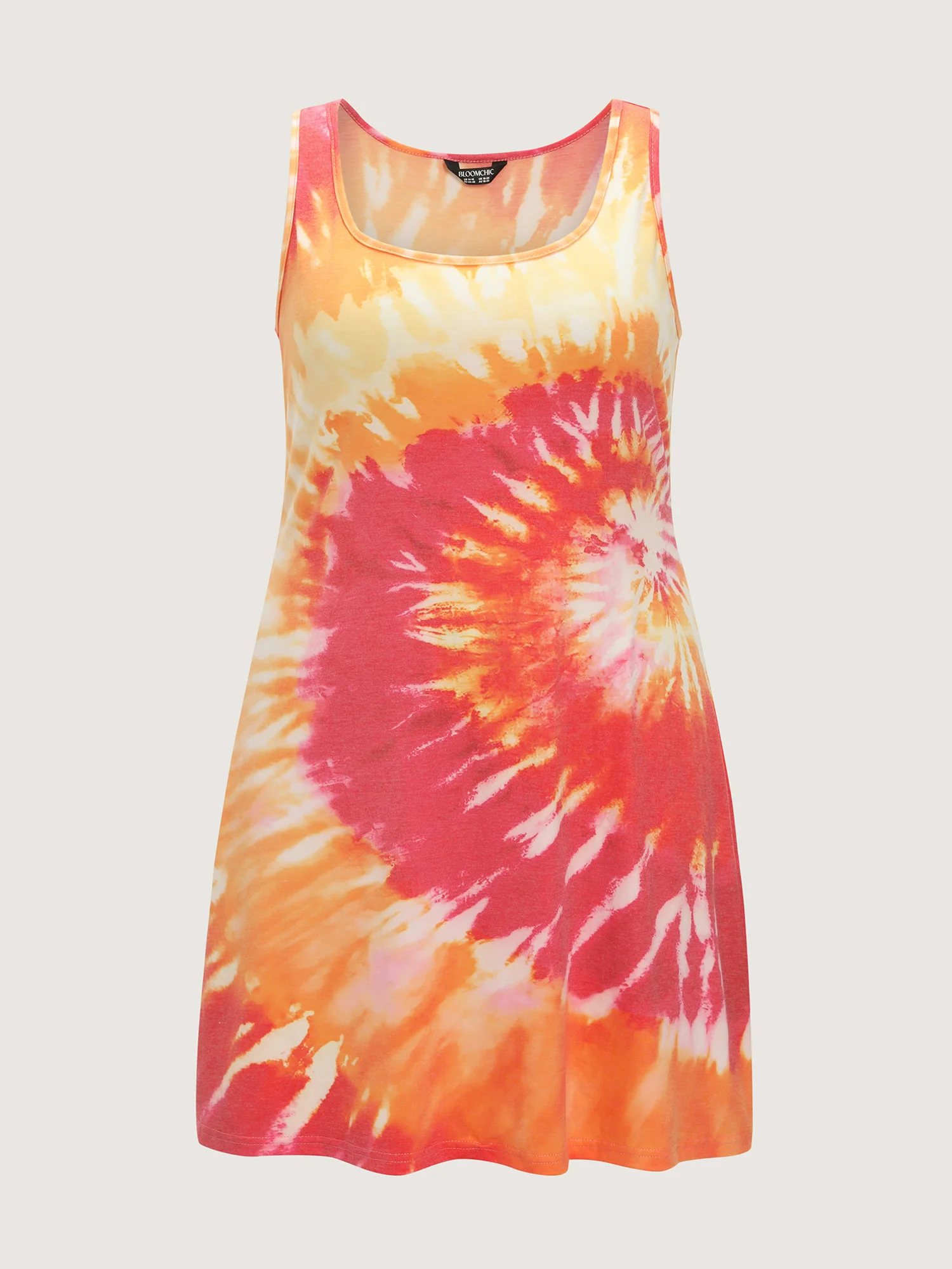 Stretchy Tie-Dye Effect Sleeveless Mini Knit Dress - Image 8