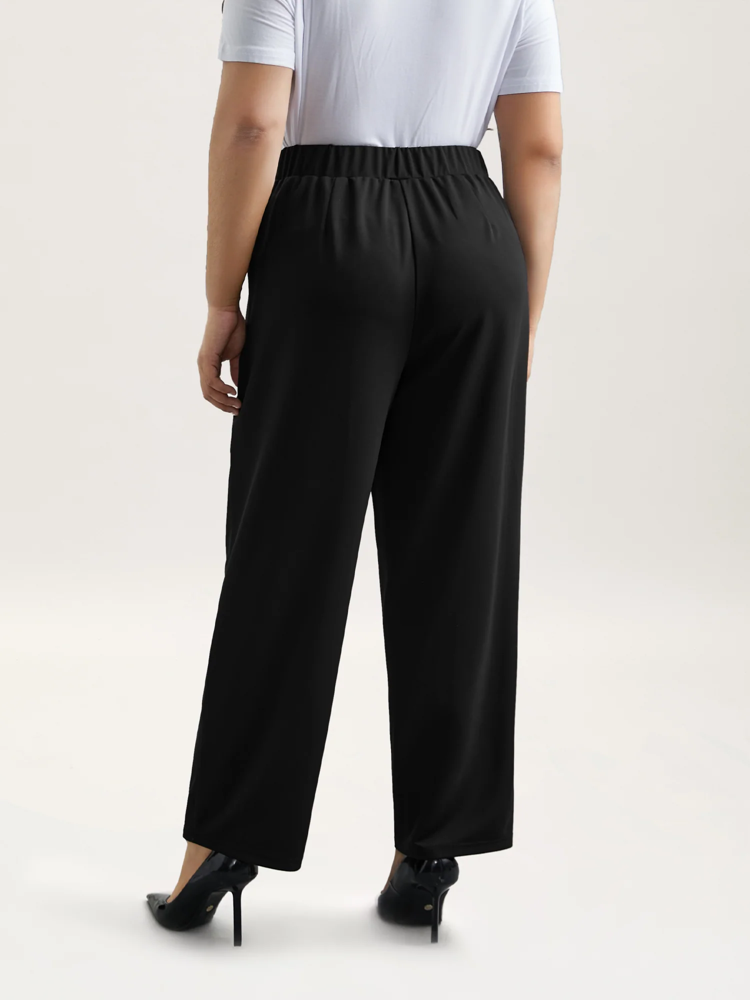 Stretchy-Waist Straight Leg Pants - Image 4