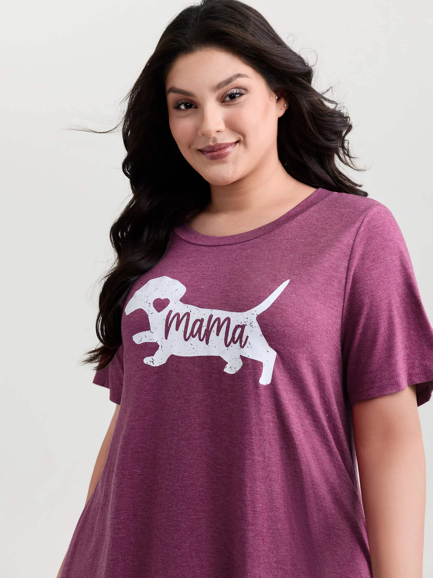 Supersoft Cute Puppy Print Relaxed-Fit Tee Nightgown - Image 2