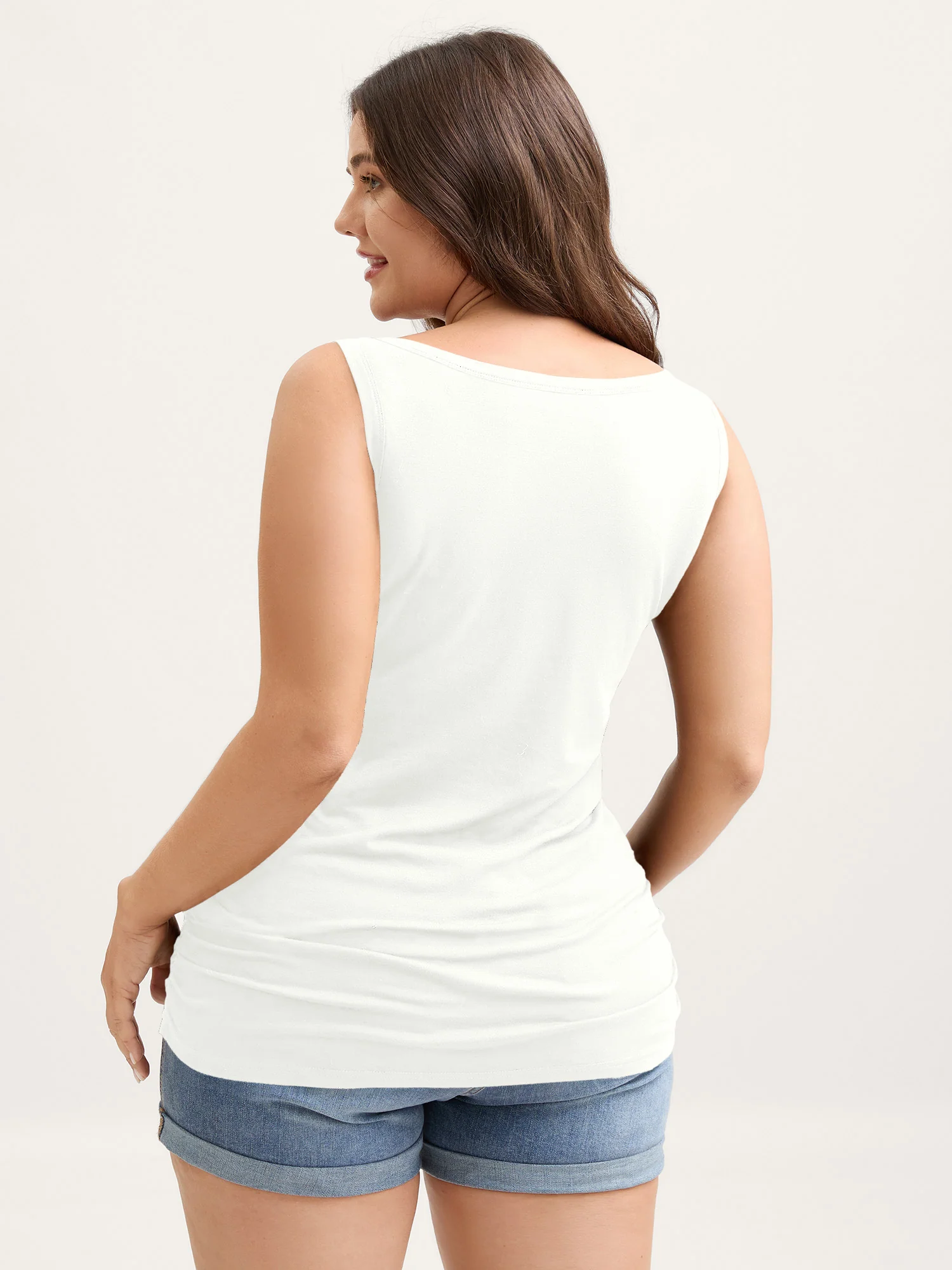 Supportive Bra Pleated Fitted Tank Top - Image 12