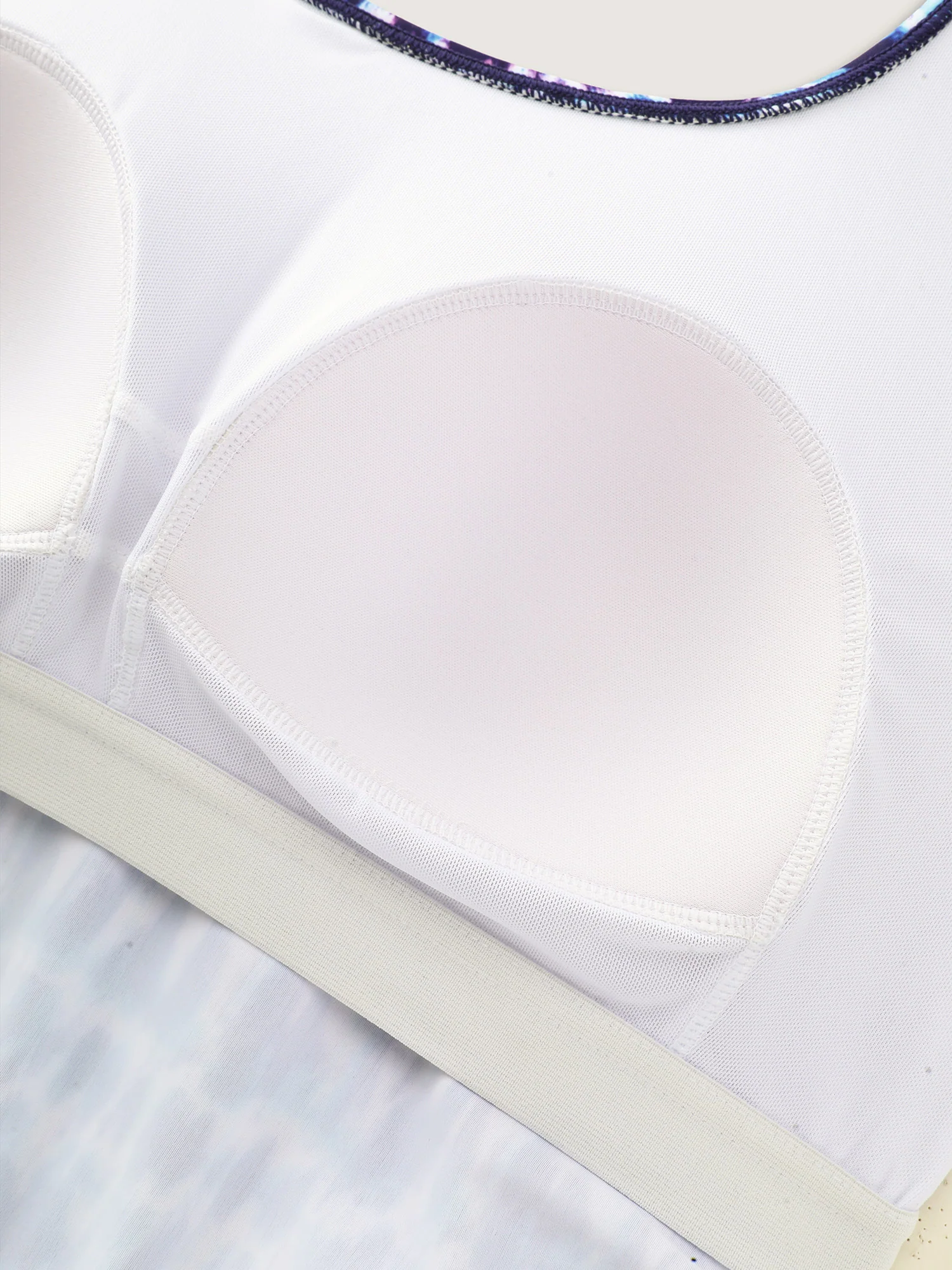 Tie-Dye Effect Scoop Neckline Swim Top - Image 6