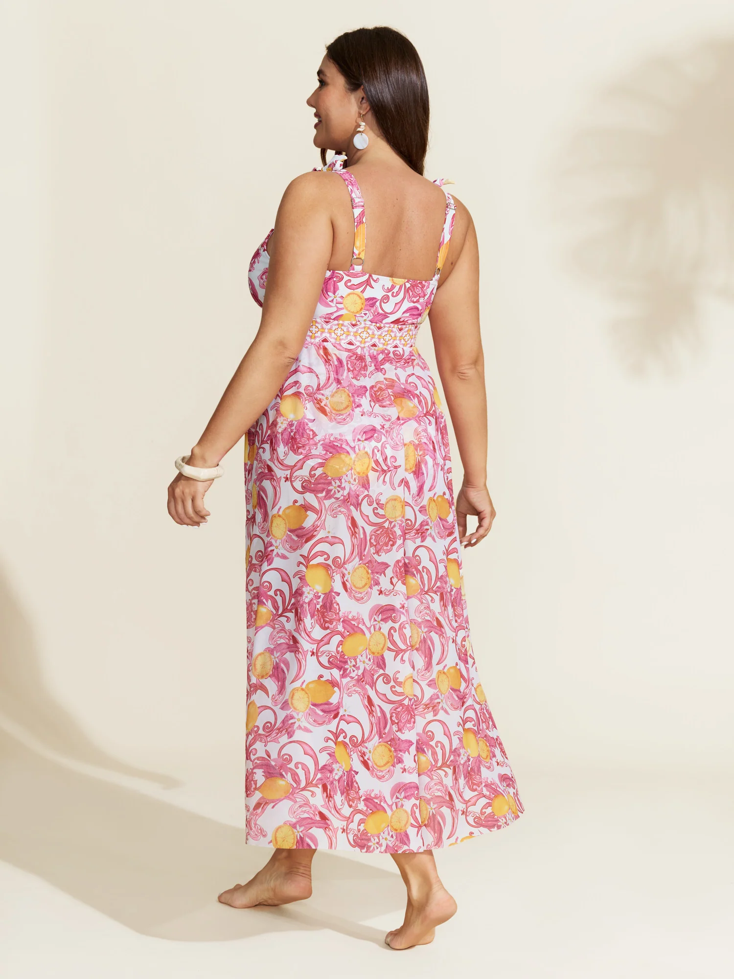 Two-Piece Citrus Print Sarong Swimsuit - Image 23