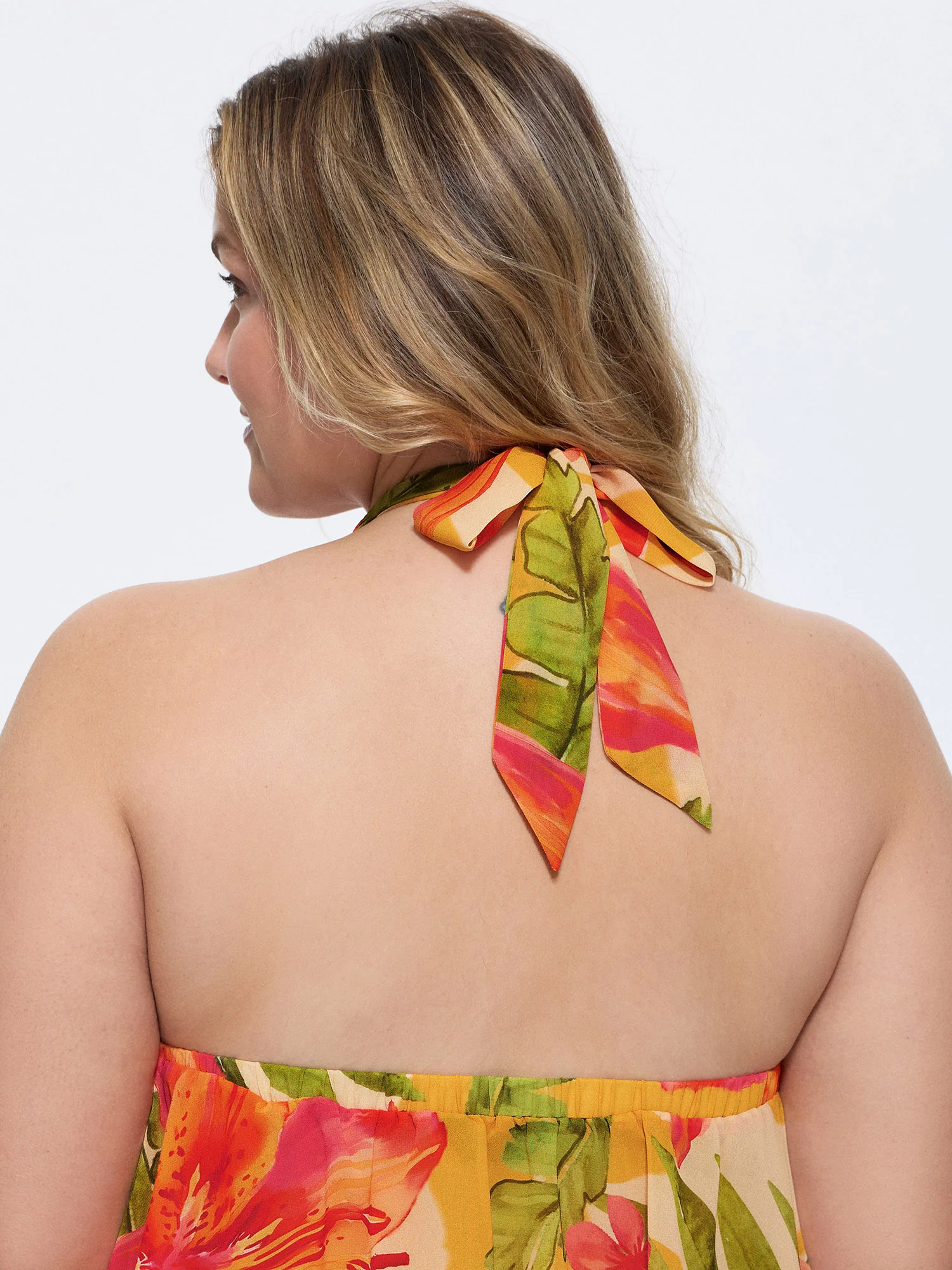 Vibrant Floral Print Handkerchief Hem Tank Top - Image 4