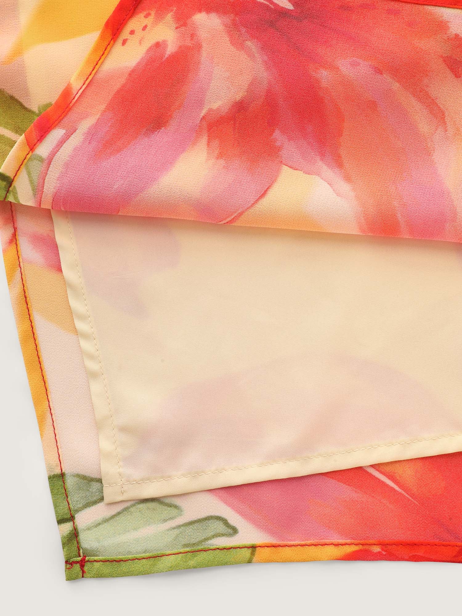 Vibrant Floral Print Handkerchief Hem Tank Top - Image 7